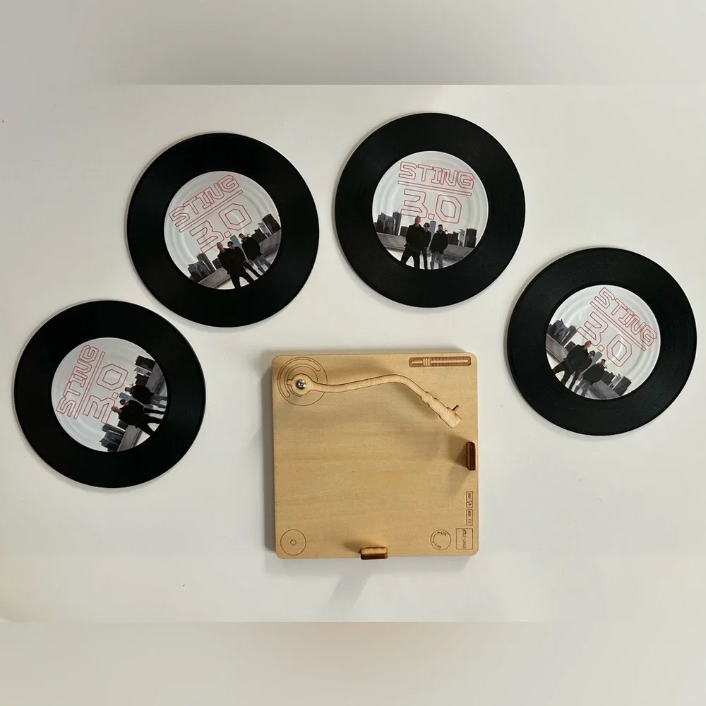 NEW! Sting 3.0 VIP Exclusive Mini Record Player LP Album Coaster Gift Set Set